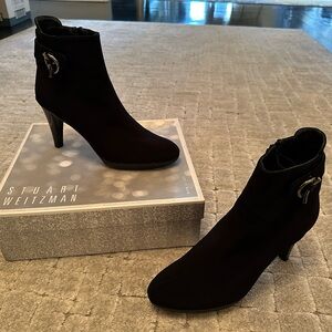 Stuart Weitzman Gore-Tex Black Ankle Booties